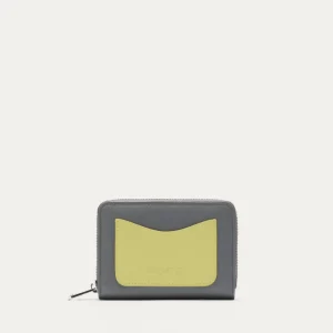 CARTERA PIEL GRIS