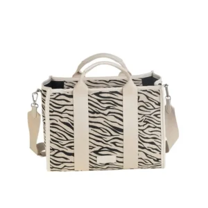 Bolso tote de mano con bandolera Kbas Cebra