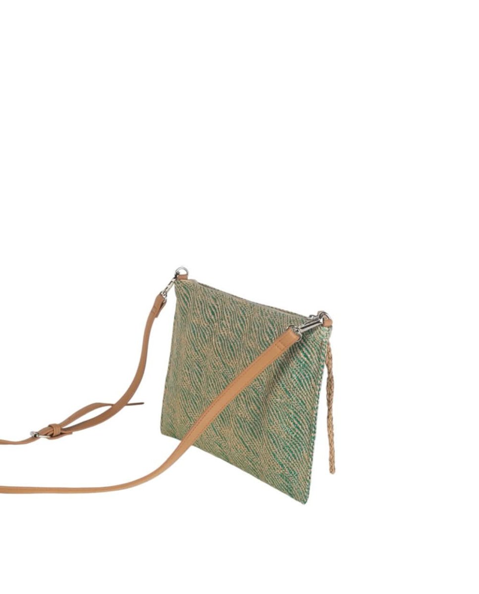 Cartera asa de mano y Bandolera extraíble Kbas color Verde - Imagen 3