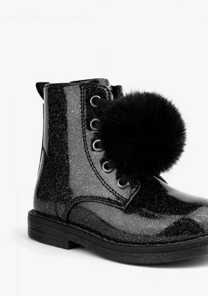 Botines Charol Negro Purpurina - Imagen 3