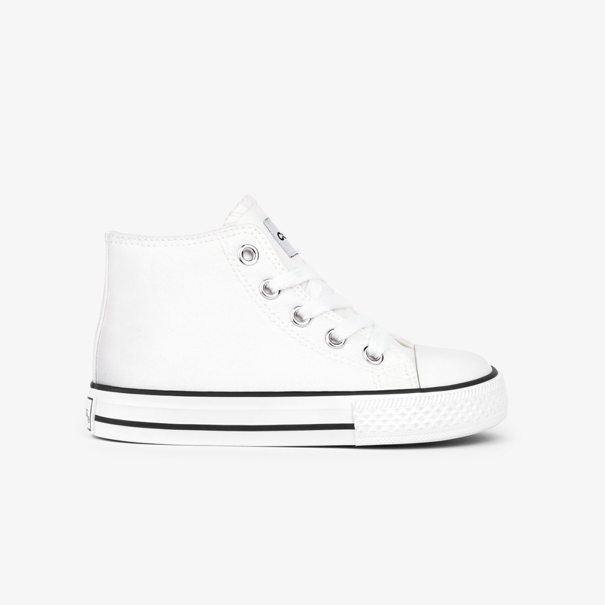 Zapatillas Altas Unisex Lona Blanco - Imagen 3