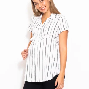 BLUSA DE EMBARAZO "DOUBLE LINES MC"