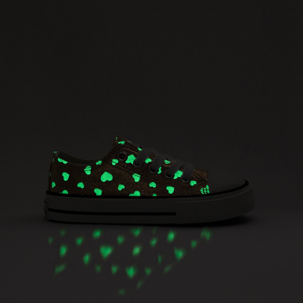 Zapatillas de Corazones Metalizado Platino ¡Brillan en la Oscuridad! - Imagen 5
