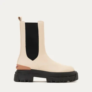 BOTA CHELSEA ENGOMADA OFF-WHITE