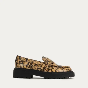 MOCASIN ANIMAL PRINT SCHOOL MARRÓN