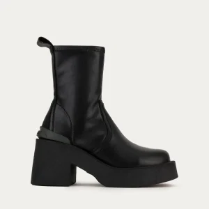BOTA TACÓN PIEL CLUB NEGRO