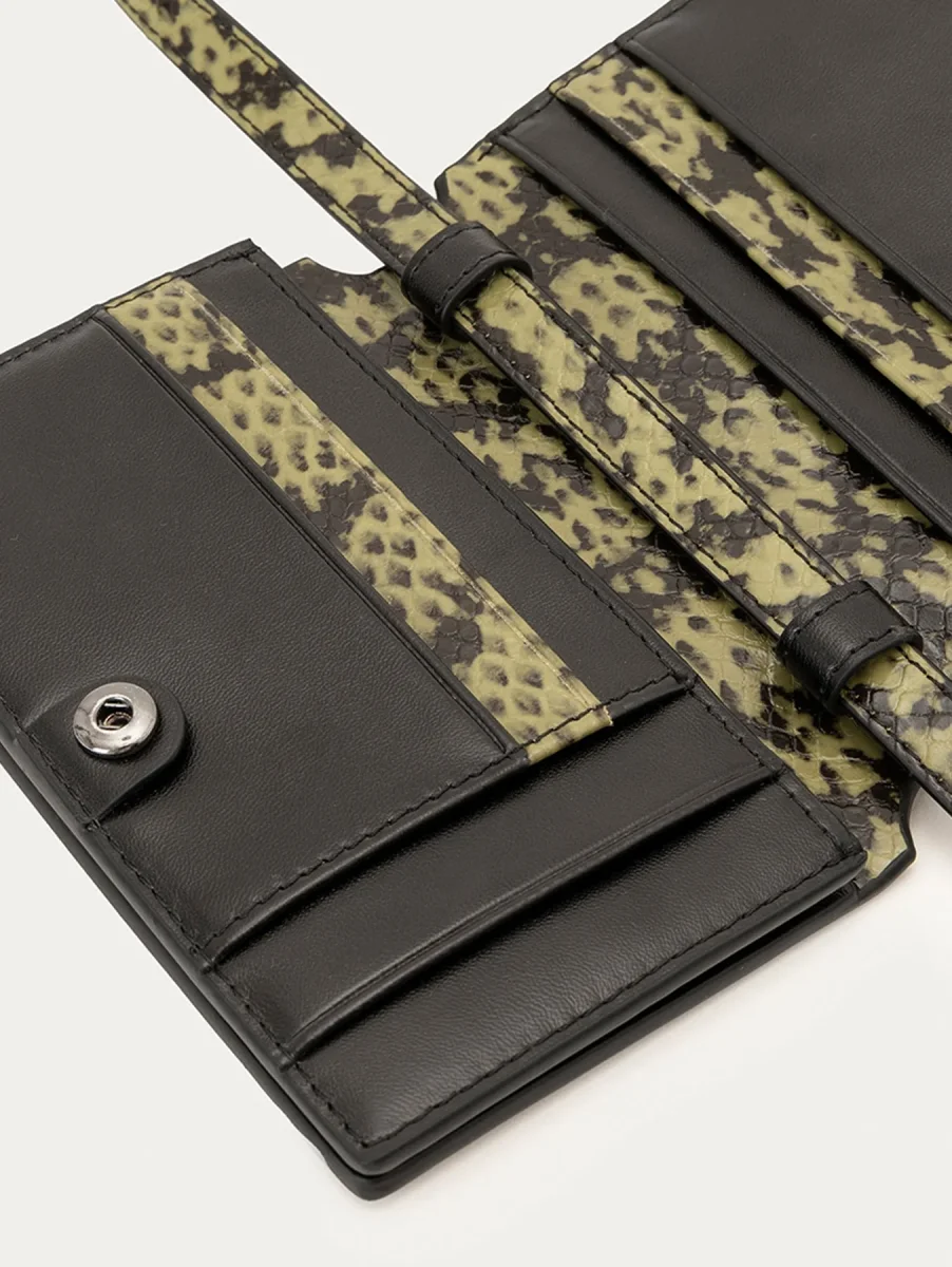 CARTERA CON CORREA ANIMAL PRINT VERDE - Imagen 5
