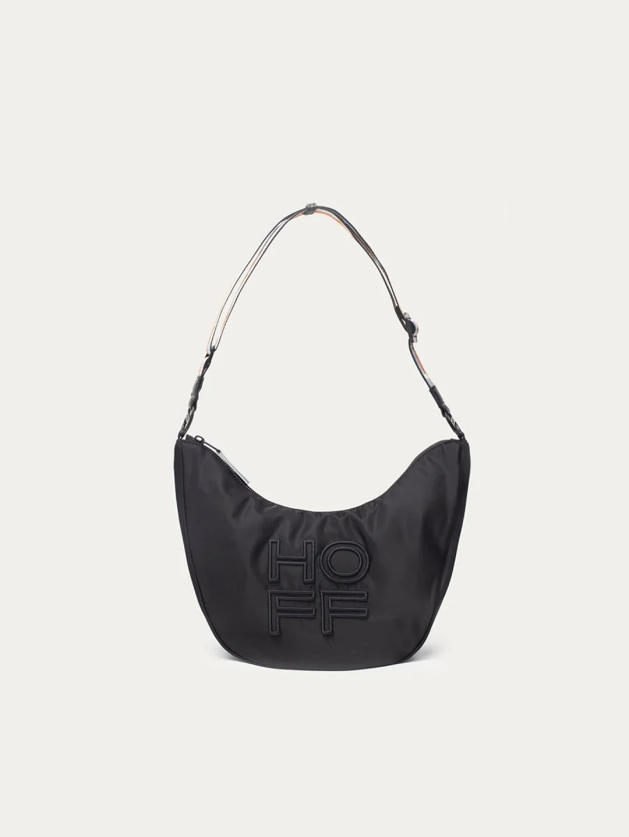 BOLSO HOBO NYLON LIBRARY NEGRO - Imagen 2