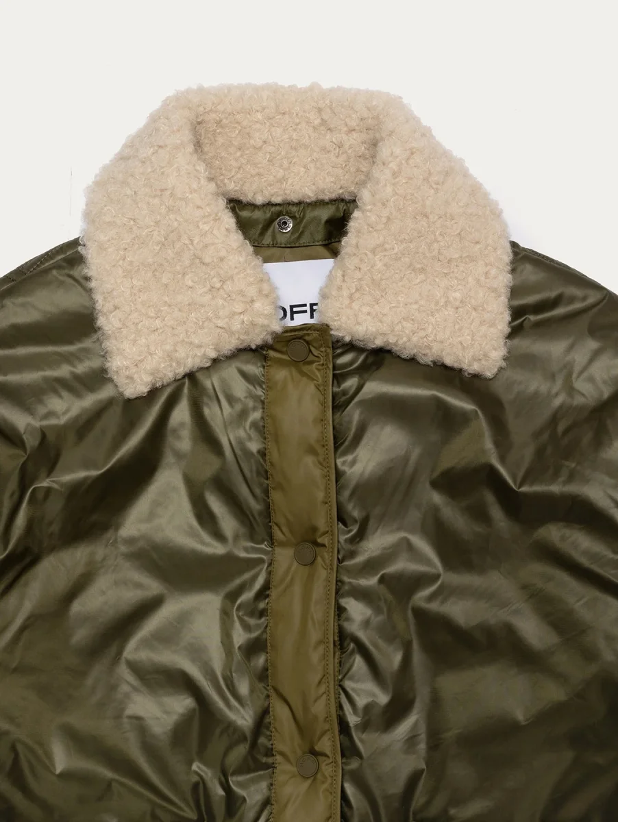 CHAQUETA ACOLCHADA CUELLO BORREGO JOHNNY CAQUI - Imagen 3