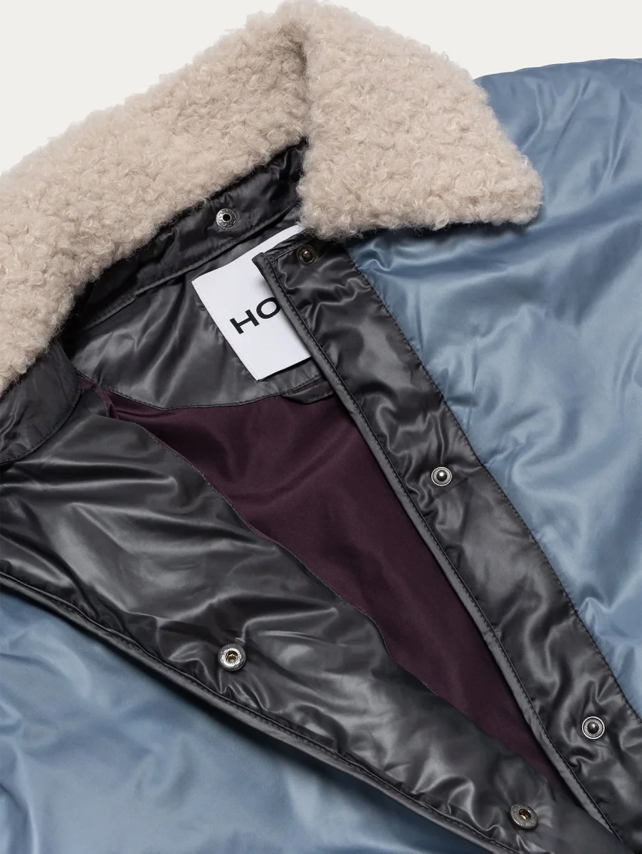 CHAQUETA ACOLCHADA CUELLO BORREGO JOHNNY AZUL CLARO - Imagen 6