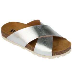 B&W Sandalias Cruzada Plata