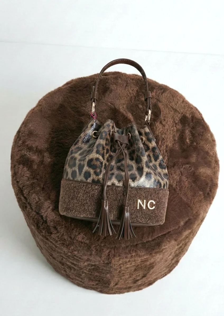 Bolso Bombonera Leopardo NC Efecto Potro Noco - Imagen 3