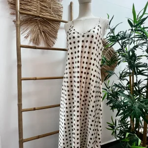 Vestido maxi lunares