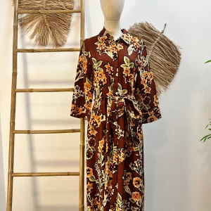 Vestido midi crepe ligero con estampado Daisy CF