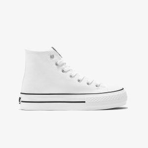 B&W Zapatillas Basic Altas Blanco