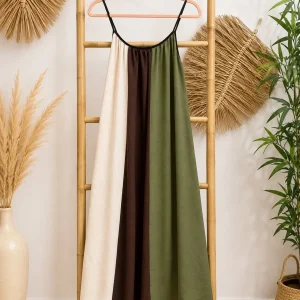 VESTIDO TIRANTES TRICOLOR