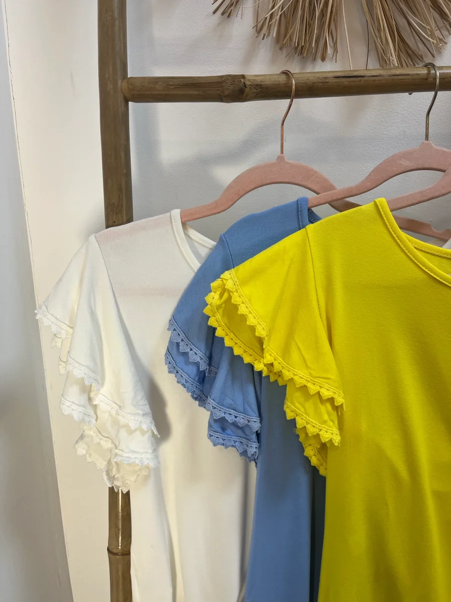 Camiseta volante doble puntilla - Imagen 3