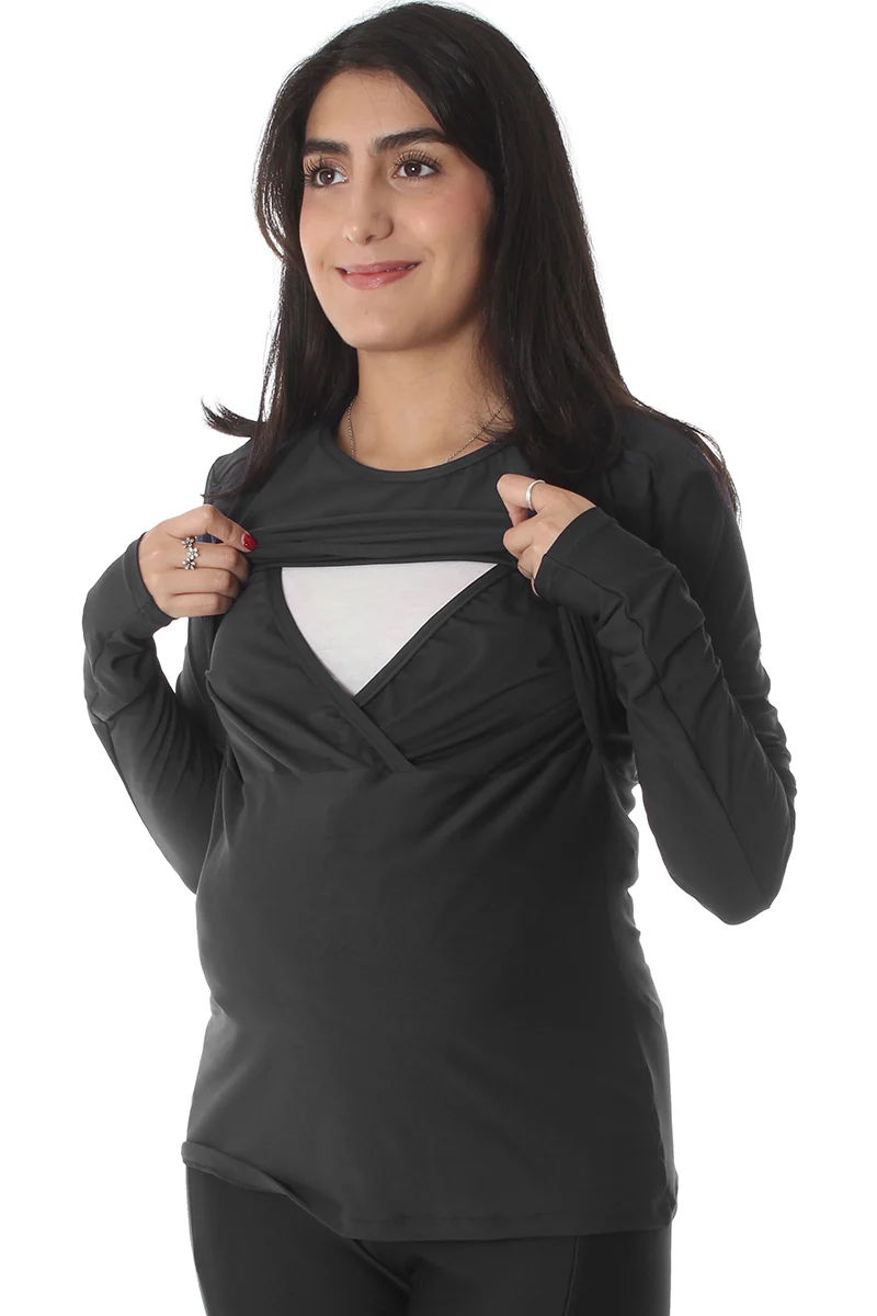 Playera deportiva de maternidad y lactancia - Imagen 3