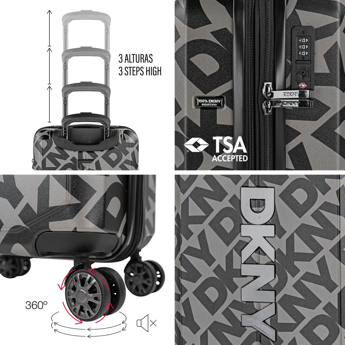 Maleta Cabina DKNY - 3100 Step & Repeat (55 x 36 x 23 cm) - Imagen 5