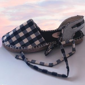 B&W Esparteñas Vichy Negro