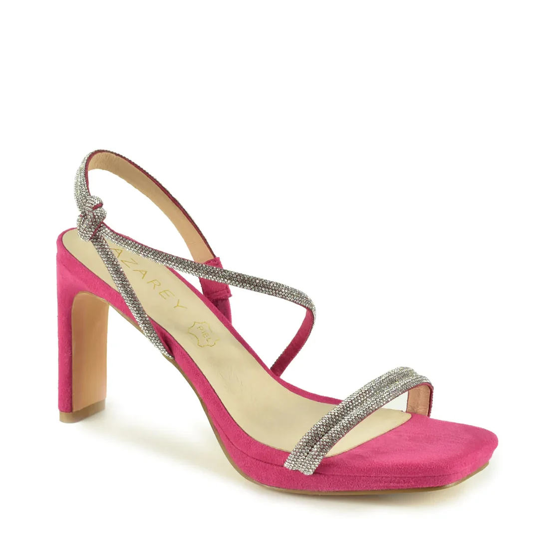 Sandalia Fucsia Tacón Azarey - Imagen 3
