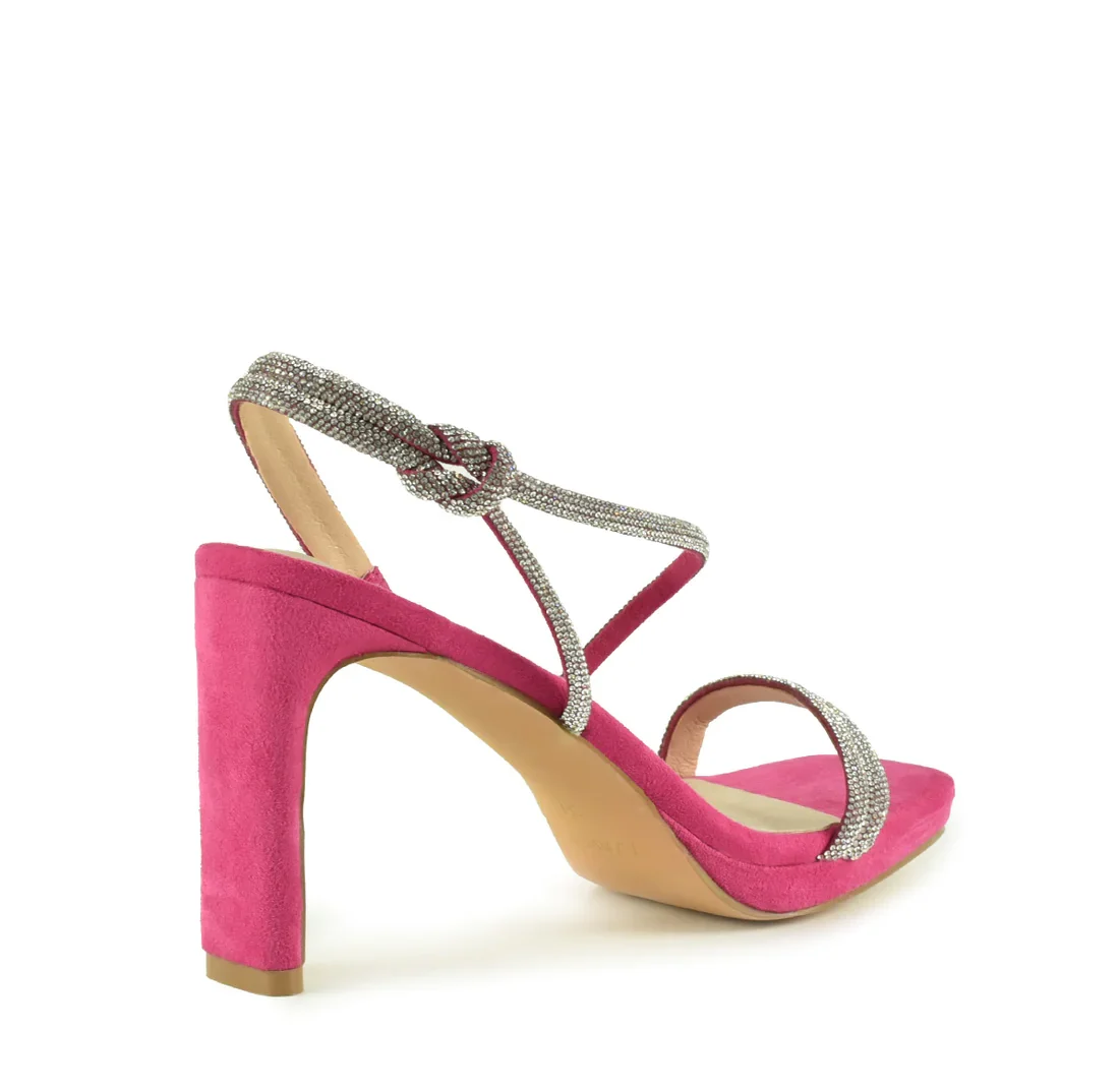 Sandalia Fucsia Tacón Azarey - Imagen 4