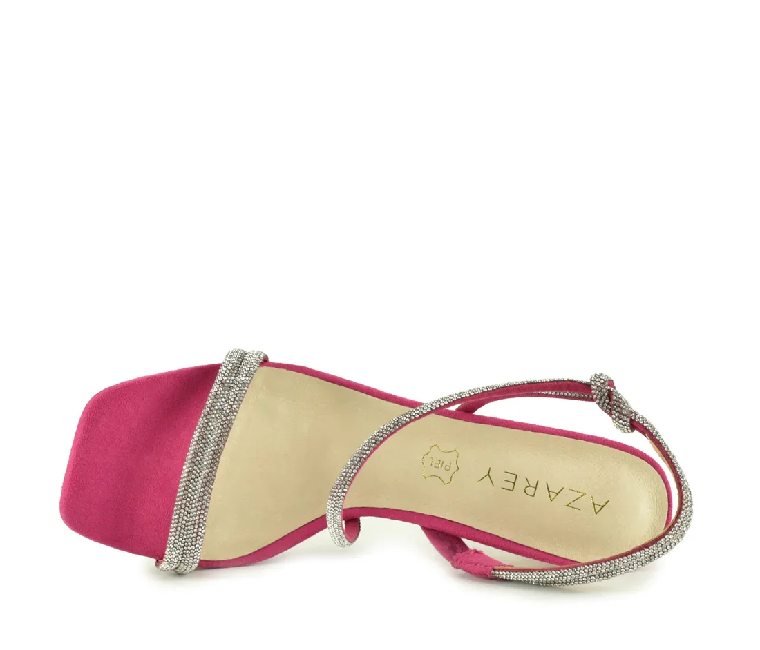 Sandalia Fucsia Tacón Azarey - Imagen 5
