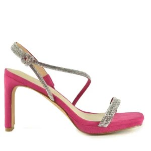 Sandalia Fucsia Tacón Azarey