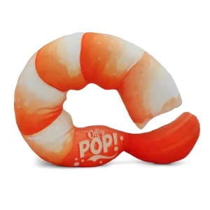 Oh My Pop! Prawn-Cojín de Cuello y Antifaz para Dormir, Naranja