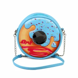 Oh My Pop! Bluenut-Bolso Bandolera Redondo, Azul