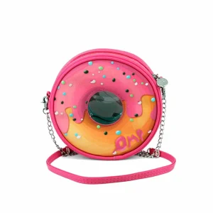 Oh My Pop! Pinknut-Bolso Bandolera Redondo, Rosa