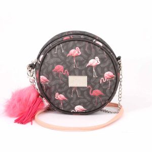 Oh My Pop! Flaminpop-Bolso Bandolera Redondo, Multicolor