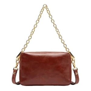 Bolso Bandolera pequeño Piel Athene Caramelo Pusina