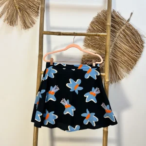 Falda corta estampado catalea negra CF