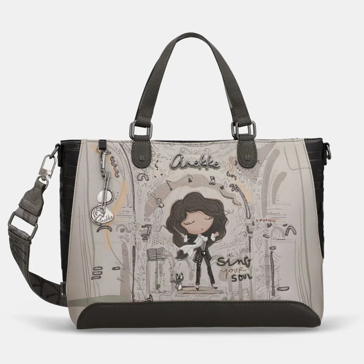 Bolso de asa corta y bandolera cuadrado Anekke Orchestra - Imagen 2