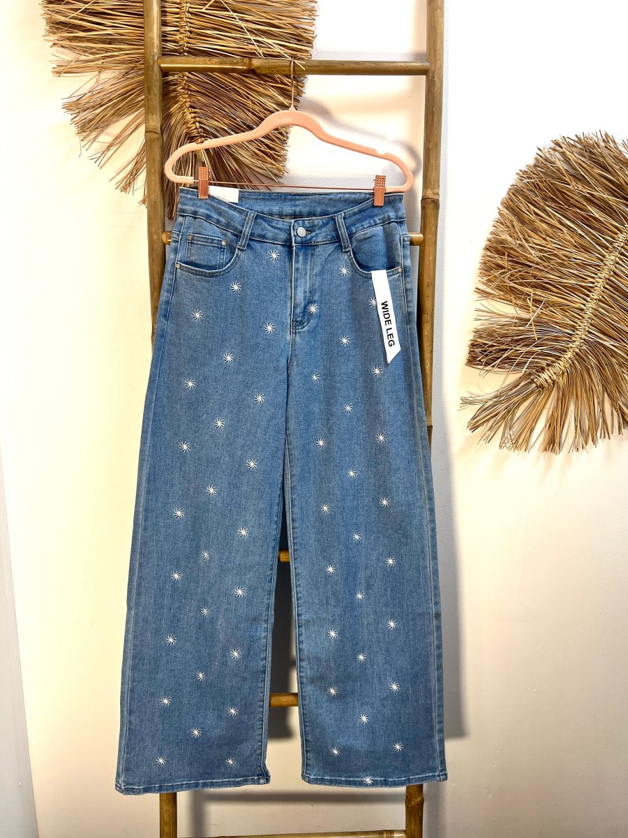 Jeans bordado sol - Imagen 2