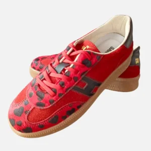 TENNIS EN CUERO ROJO URBAN FLEX – ANIMAL PRINT