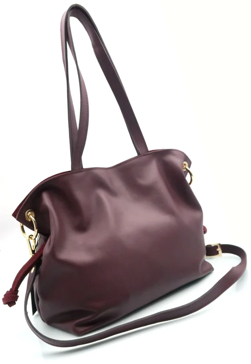 Bolso Dos Asas de Piel Napa Caramelo Princesa - Imagen 3