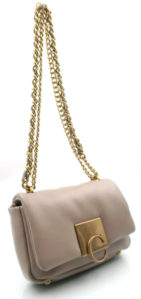 Bolso Bandolera Pequeño solapa Caramelo Pura - Imagen 4