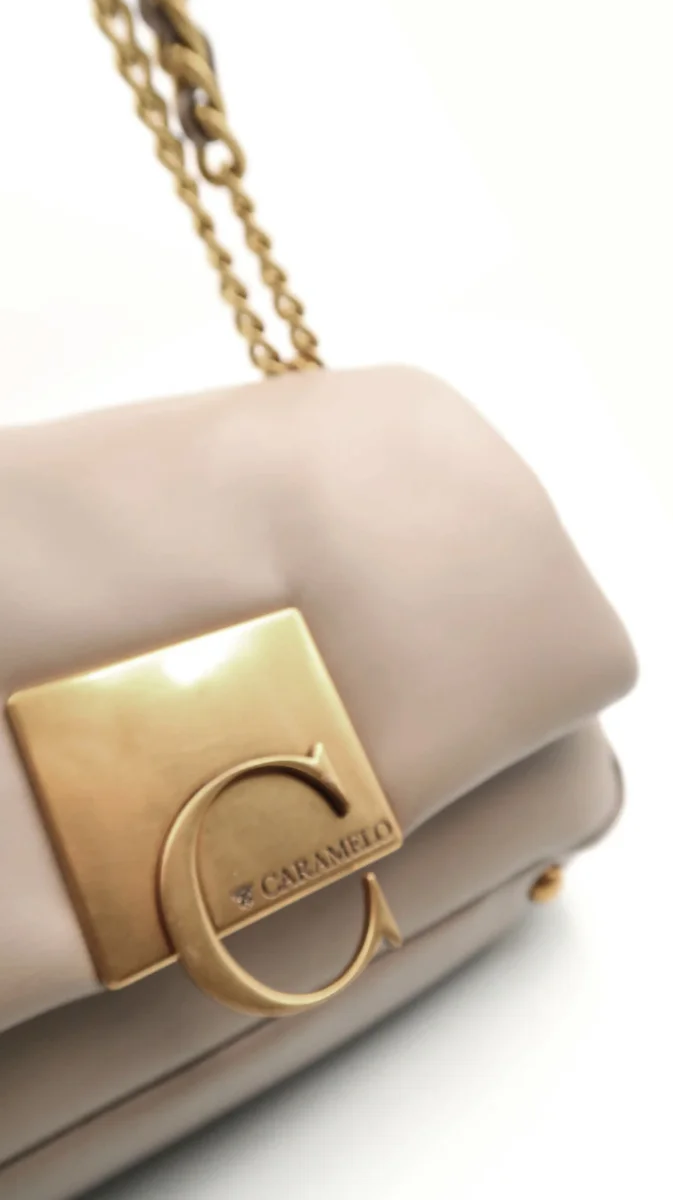 Bolso Bandolera Pequeño solapa Caramelo Pura - Imagen 3