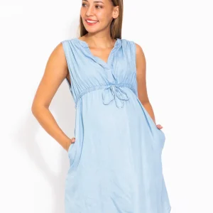 Vestido Para Embarazadas de Mezclilla Suave