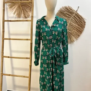 Vestido midi hojas CF