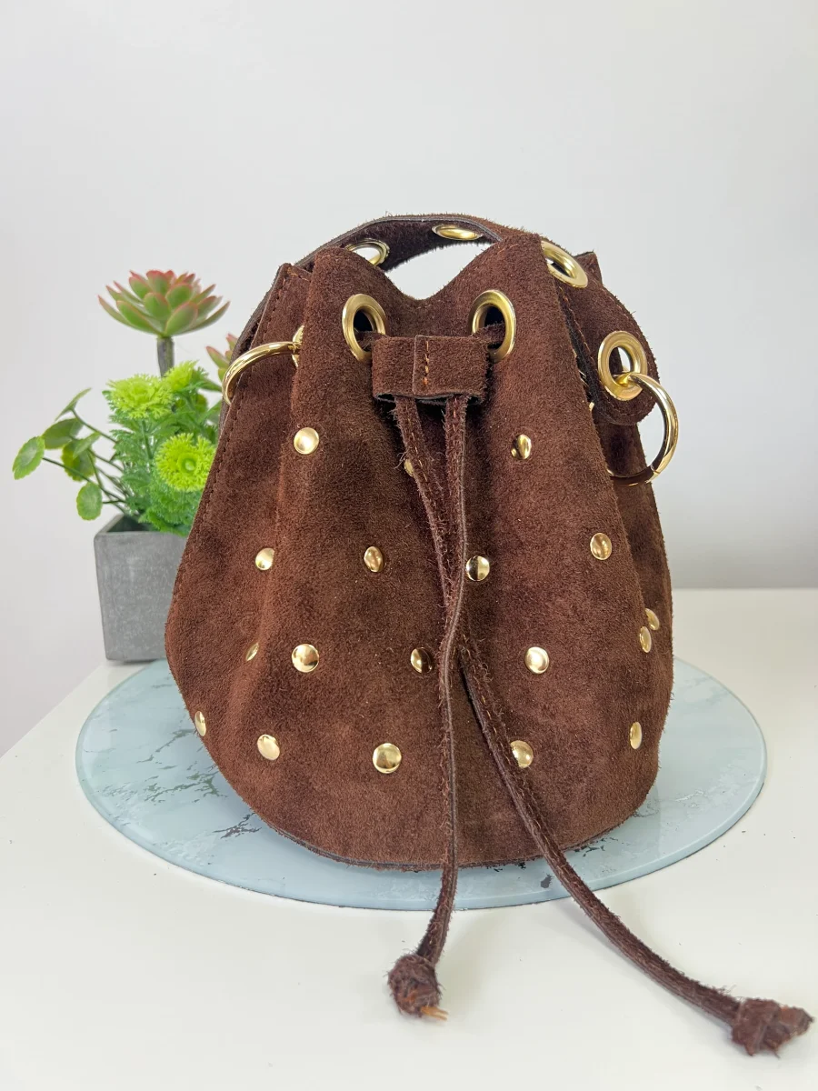 Bolso bombonera tachuelas glam - Imagen 2