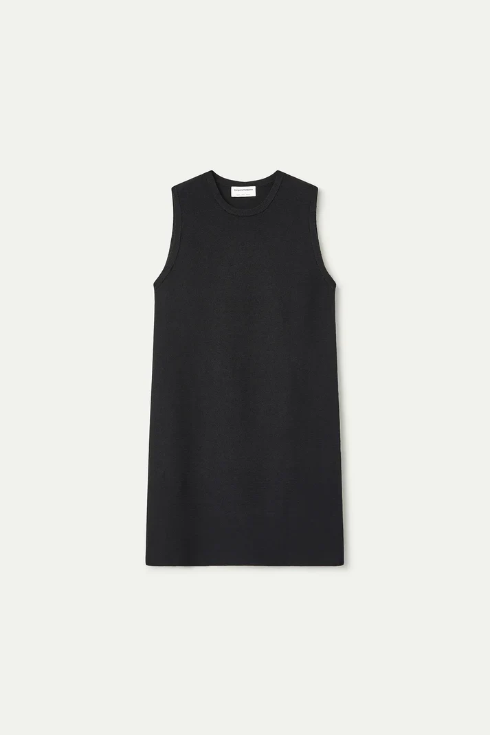Vestido corto punto negro Compañía Fantástica - Imagen 5