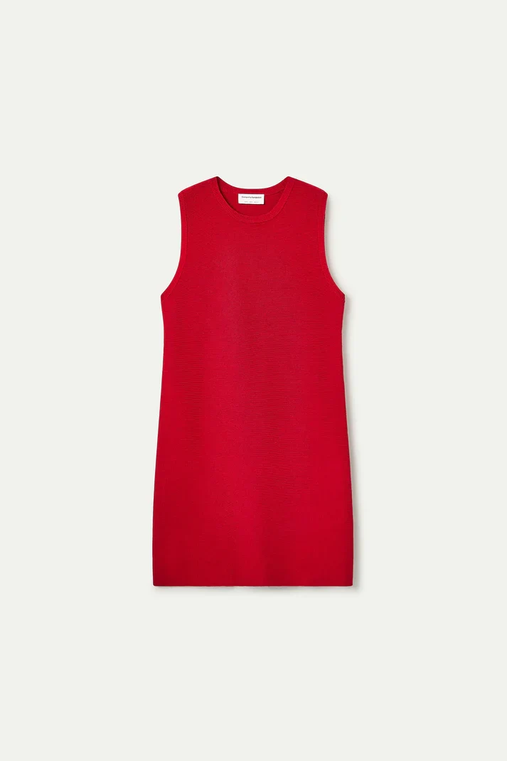 Vestido corto punto rojo Compañía Fantástica - Imagen 5