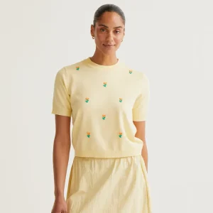 Top punto suave con flores Compañía Fantástica