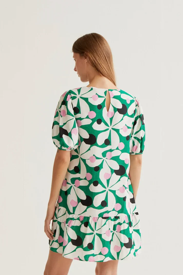 Vestido corto con estampado Hosta Compañía Fantástica - Imagen 3