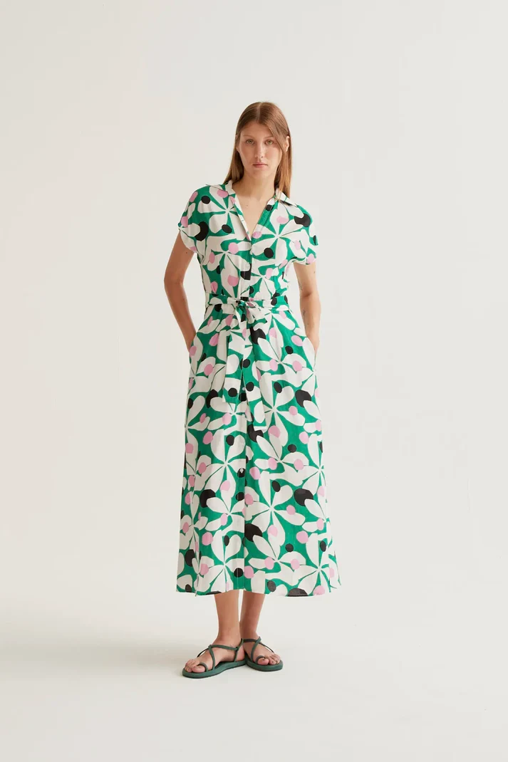 Vestido largo con estampado Hosta Compañía Fantástica - Imagen 2