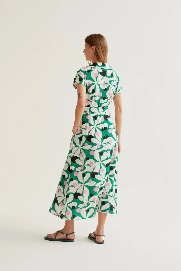 Vestido largo con estampado Hosta Compañía Fantástica - Imagen 3