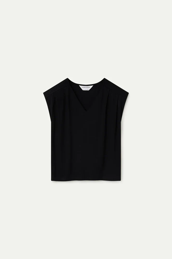 Camiseta negra manga sisa Compañía Fantástica - Imagen 6